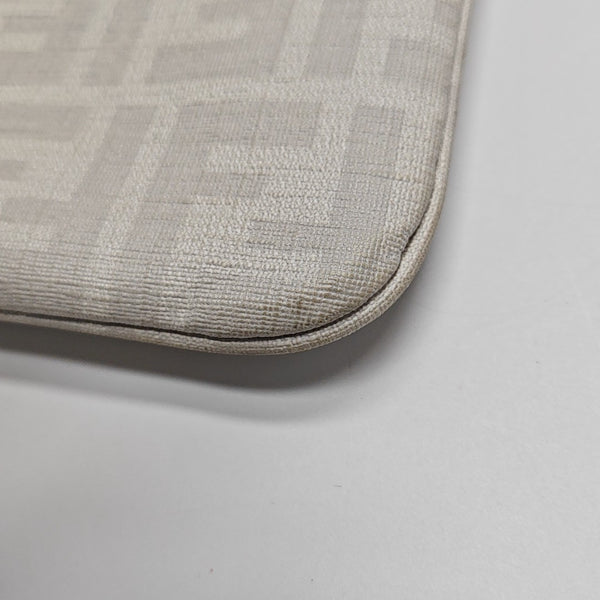 Coated Canvas Crossbody Bag Gray