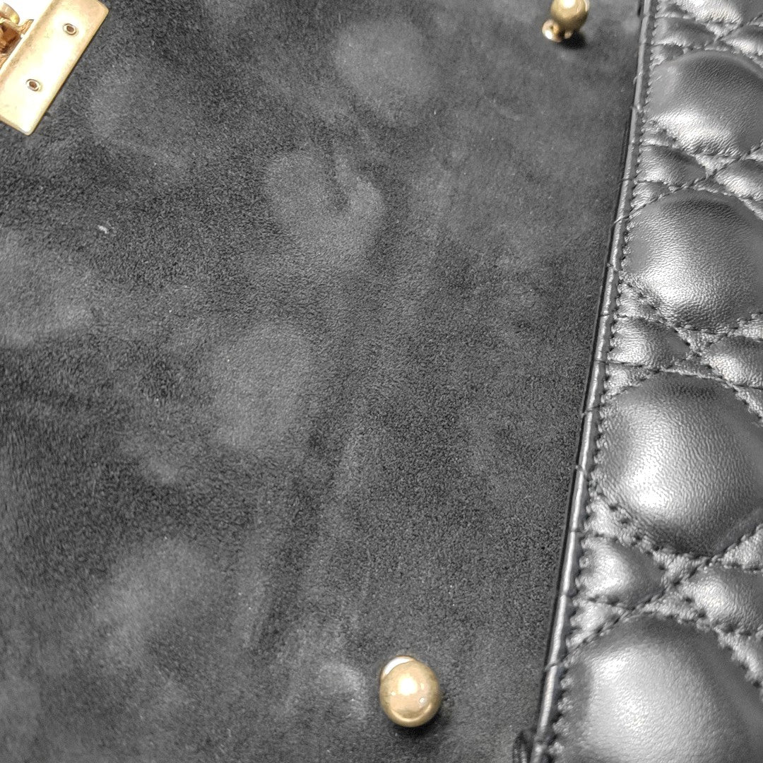 Dioraddict Cannage Calfskin Black