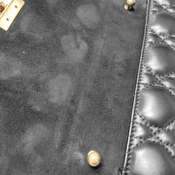 Dioraddict Cannage Calfskin Black