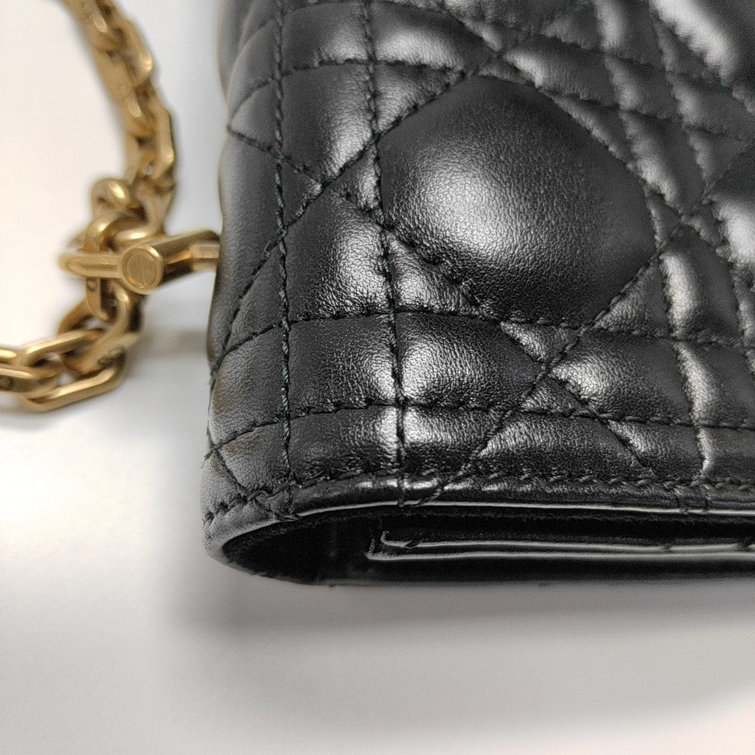 Dioraddict Cannage Calfskin Black