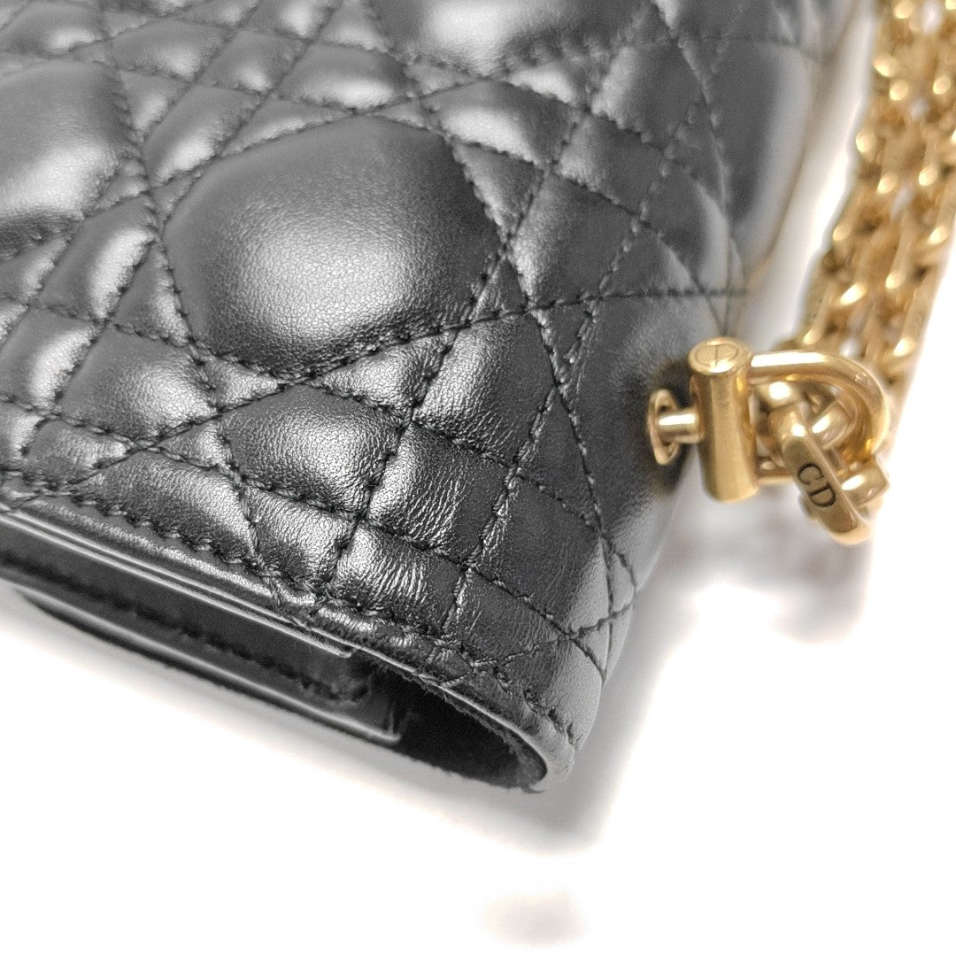 Dioraddict Cannage Calfskin Black