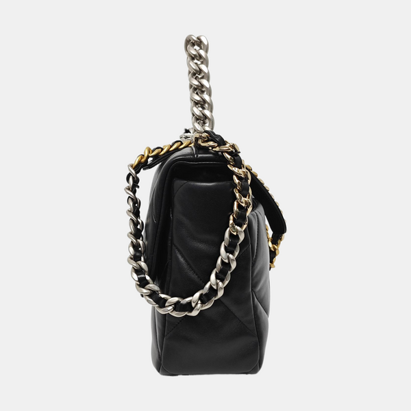 CHANEL 19 Medium Quilted Lambskin Black