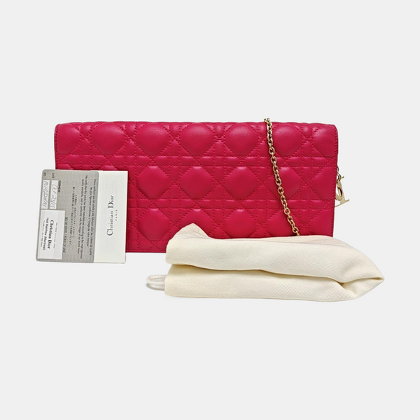 Lady Dior Medium Quilted Lambskin Red