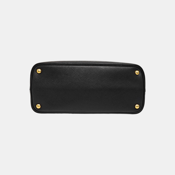 Double Medium Saffiano Calfskin Black