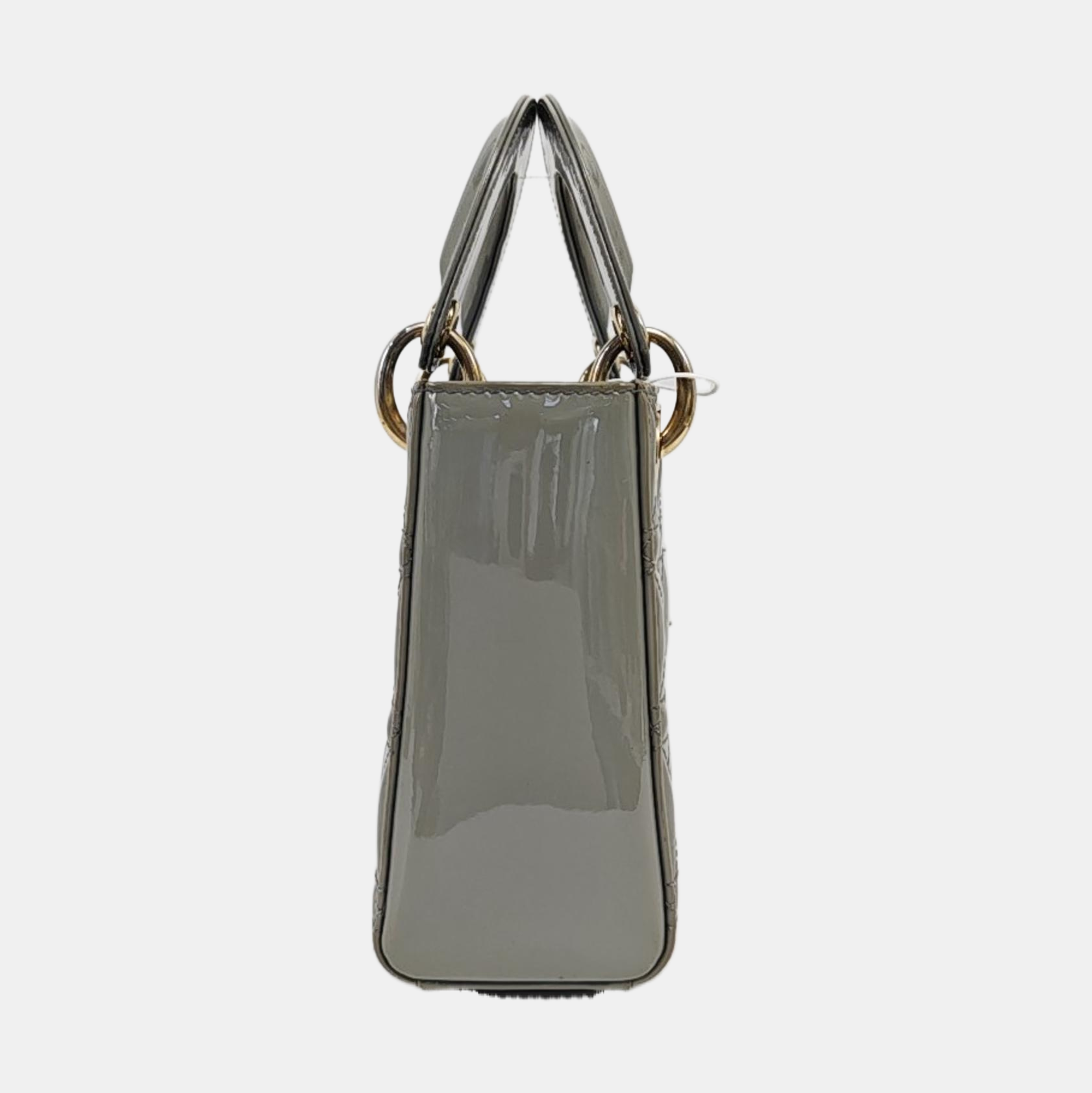 Lady Dior Mini Cannage Patent Leather Green