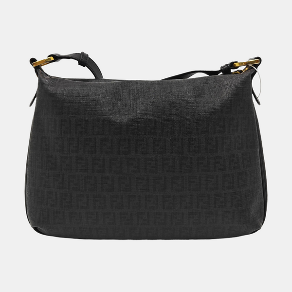 Coated Canvas Shoulder Bag Gray