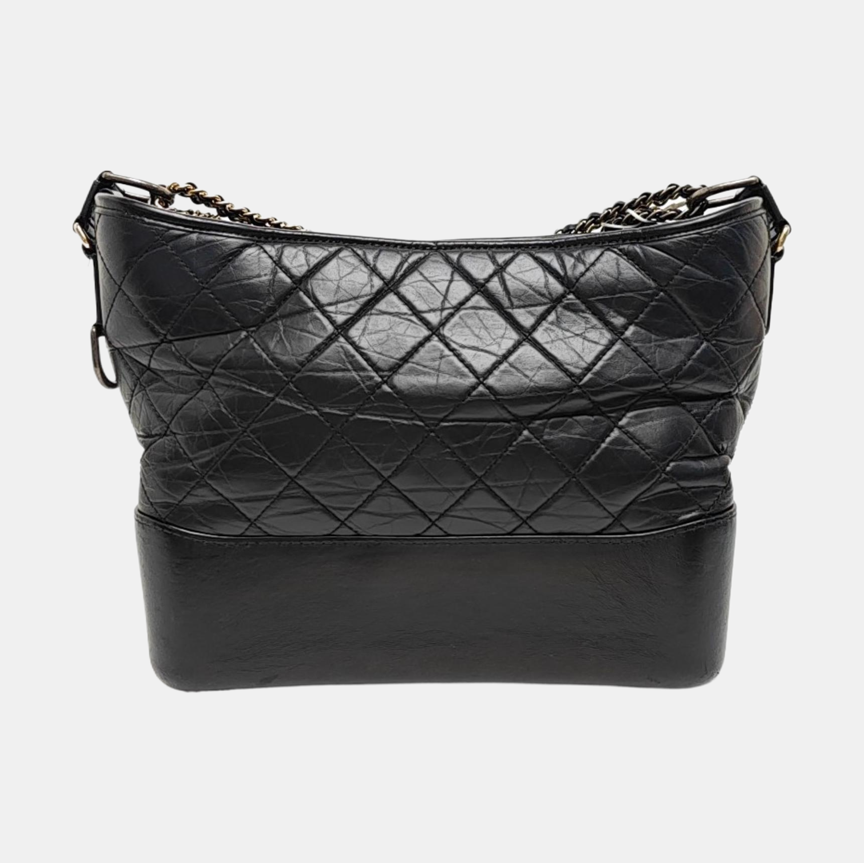 GABRIELLE Large Quilted Calfskin Black
