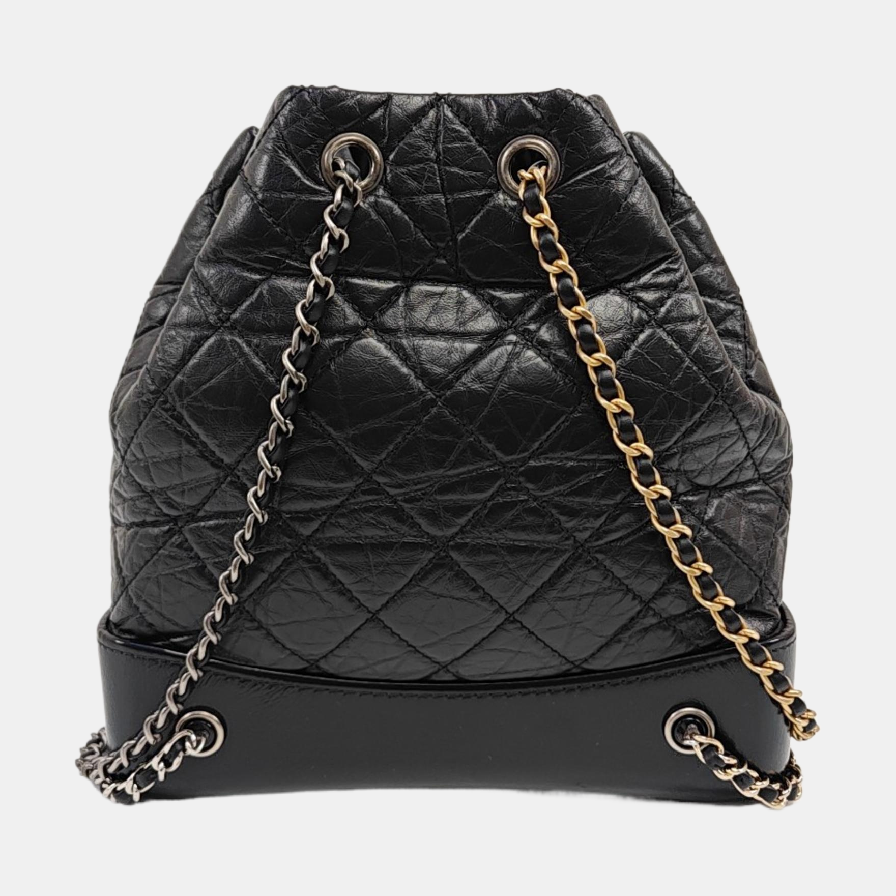 GABRIELLE Small Quilted Calfskin Black