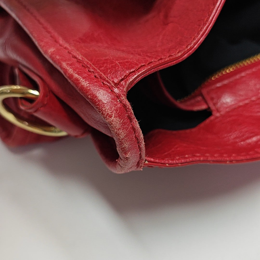Classic City Medium Lambskin Red