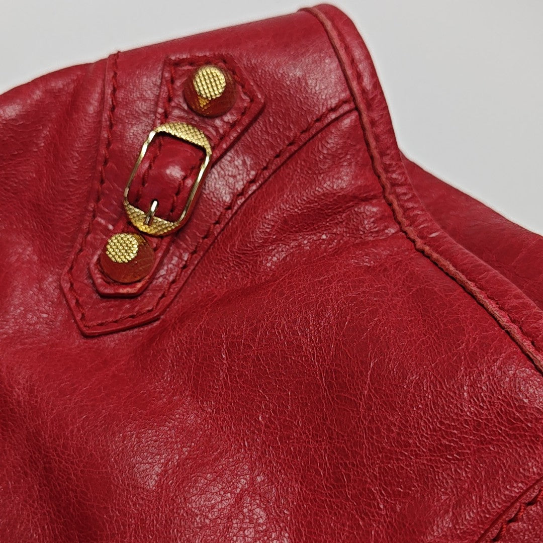 Classic City Medium Lambskin Red