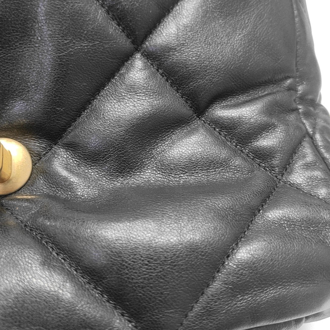 CHANEL 19 Small Quilted Lambskin Black