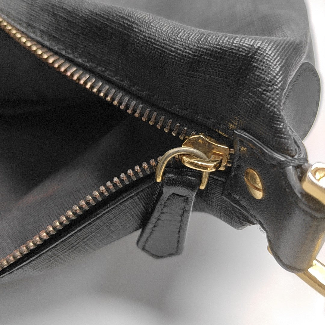 Coated Canvas Shoulder Bag Gray