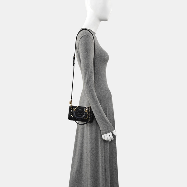 Lady D-Joy Super Mini Cannage Lambskin Black