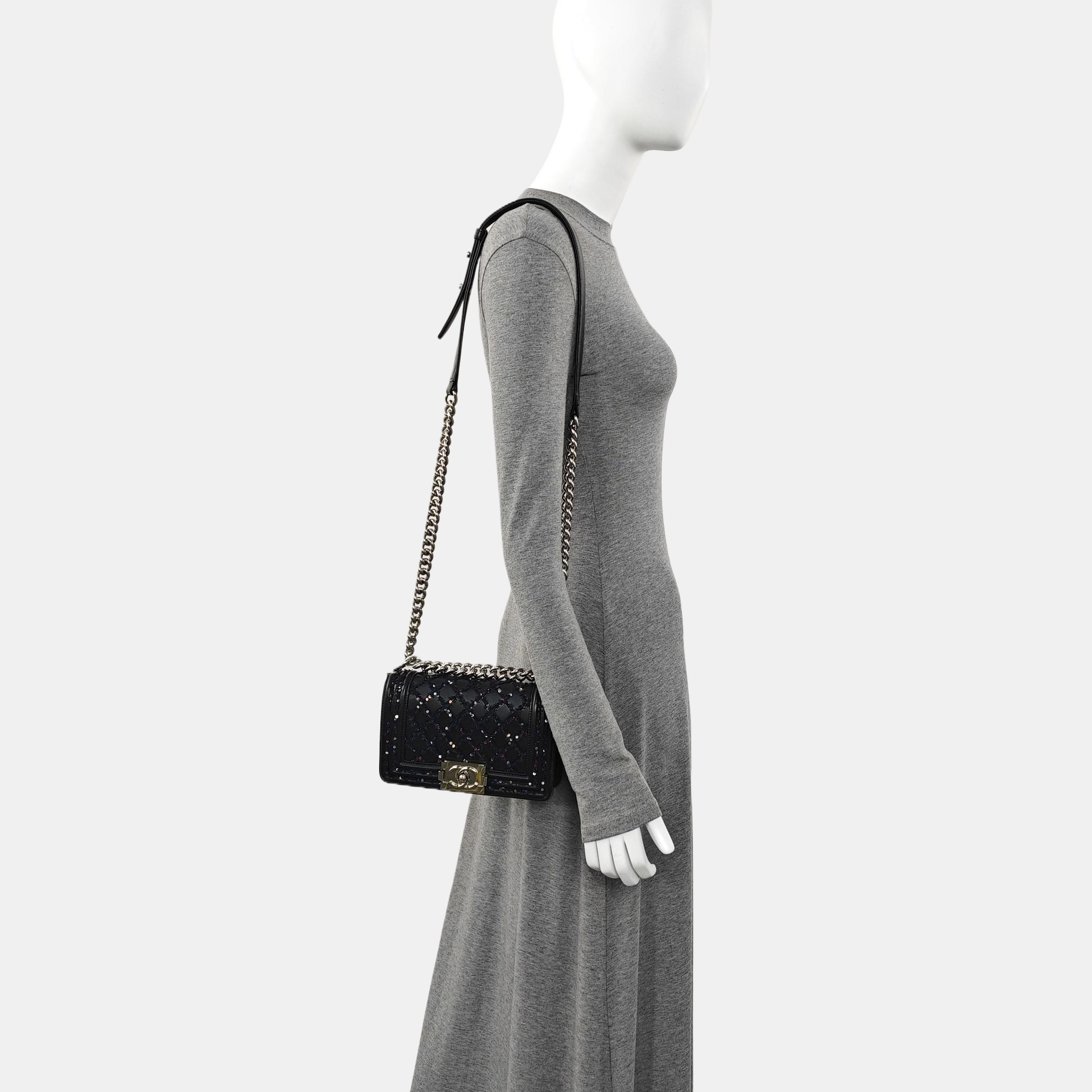 BOY CHANEL Small Quilted Lambskin Black