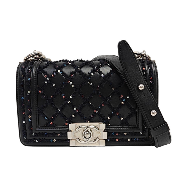 BOY CHANEL Small Quilted Lambskin Black