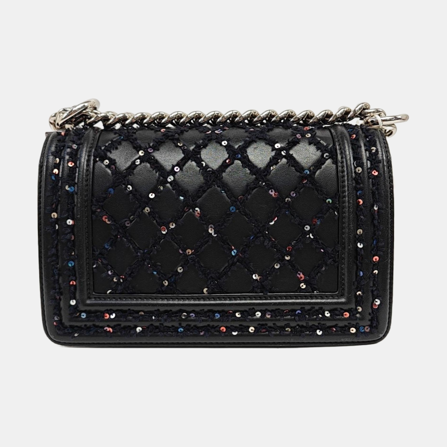 BOY CHANEL Small Quilted Lambskin Black