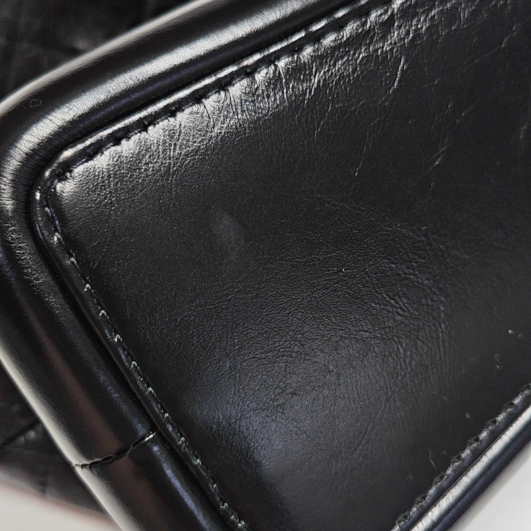 GABRIELLE Small Quilted Calfskin Black