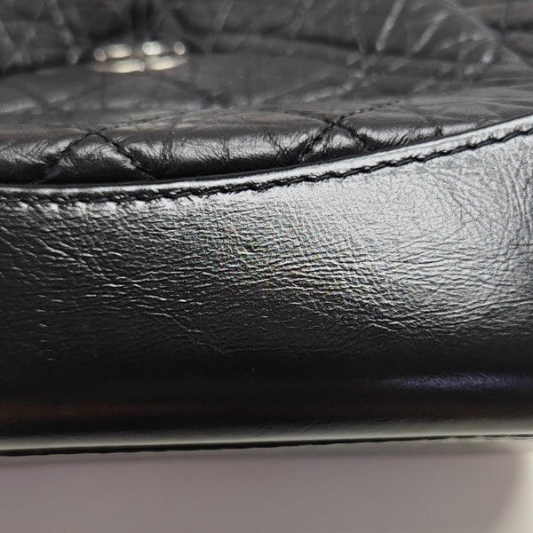 GABRIELLE Small Quilted Calfskin Black
