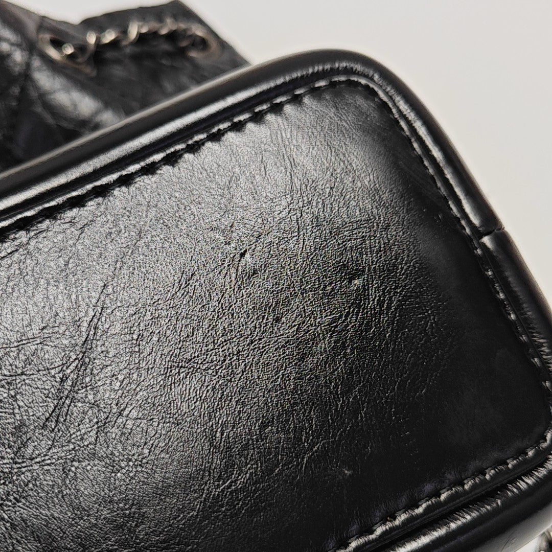 GABRIELLE Small Quilted Calfskin Black