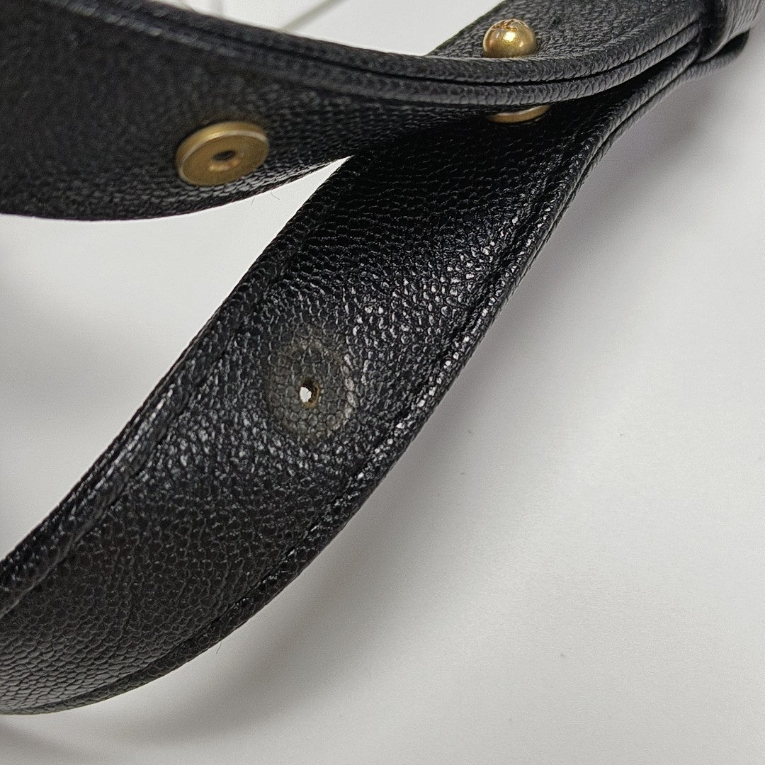 BOY CHANEL Mini Quilted Grained Calfskin Black