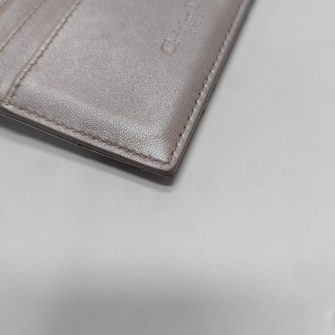 Lady Dior Quilted Lambskin Pink Card Holder