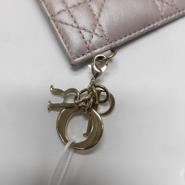 Lady Dior Quilted Lambskin Pink Card Holder