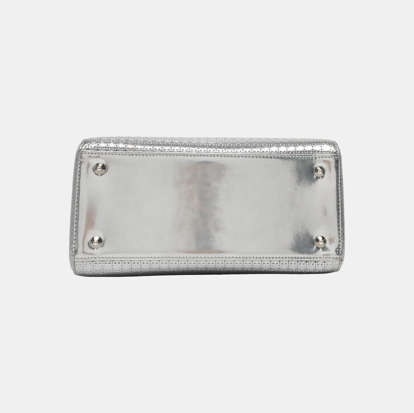 Lady Dior Medium Calfskin Silver
