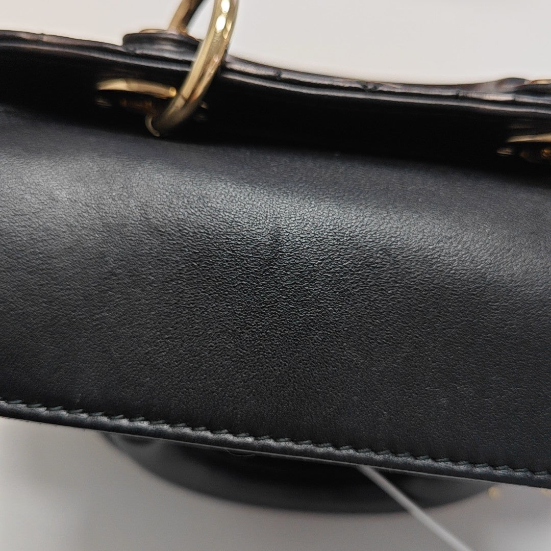 Lady D-Joy Super Mini Cannage Lambskin Black
