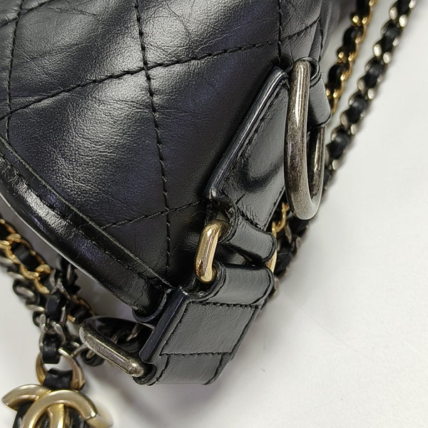 GABRIELLE Large Quilted Calfskin Black