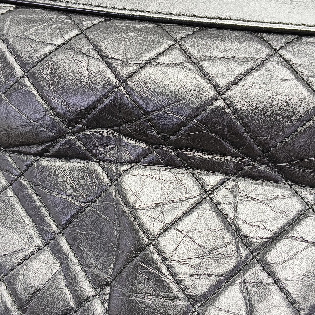 GABRIELLE Large Quilted Calfskin Black