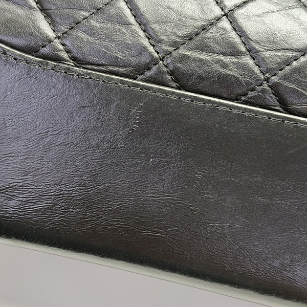 GABRIELLE Large Quilted Calfskin Black