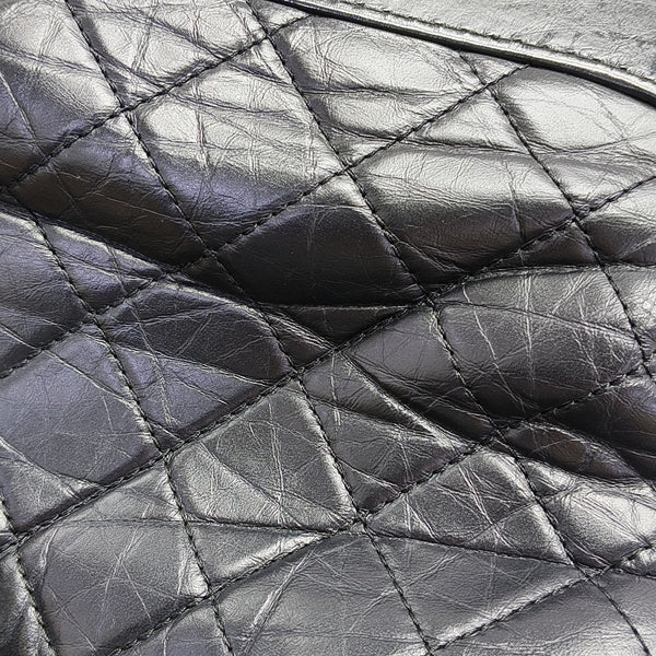 GABRIELLE Large Quilted Calfskin Black