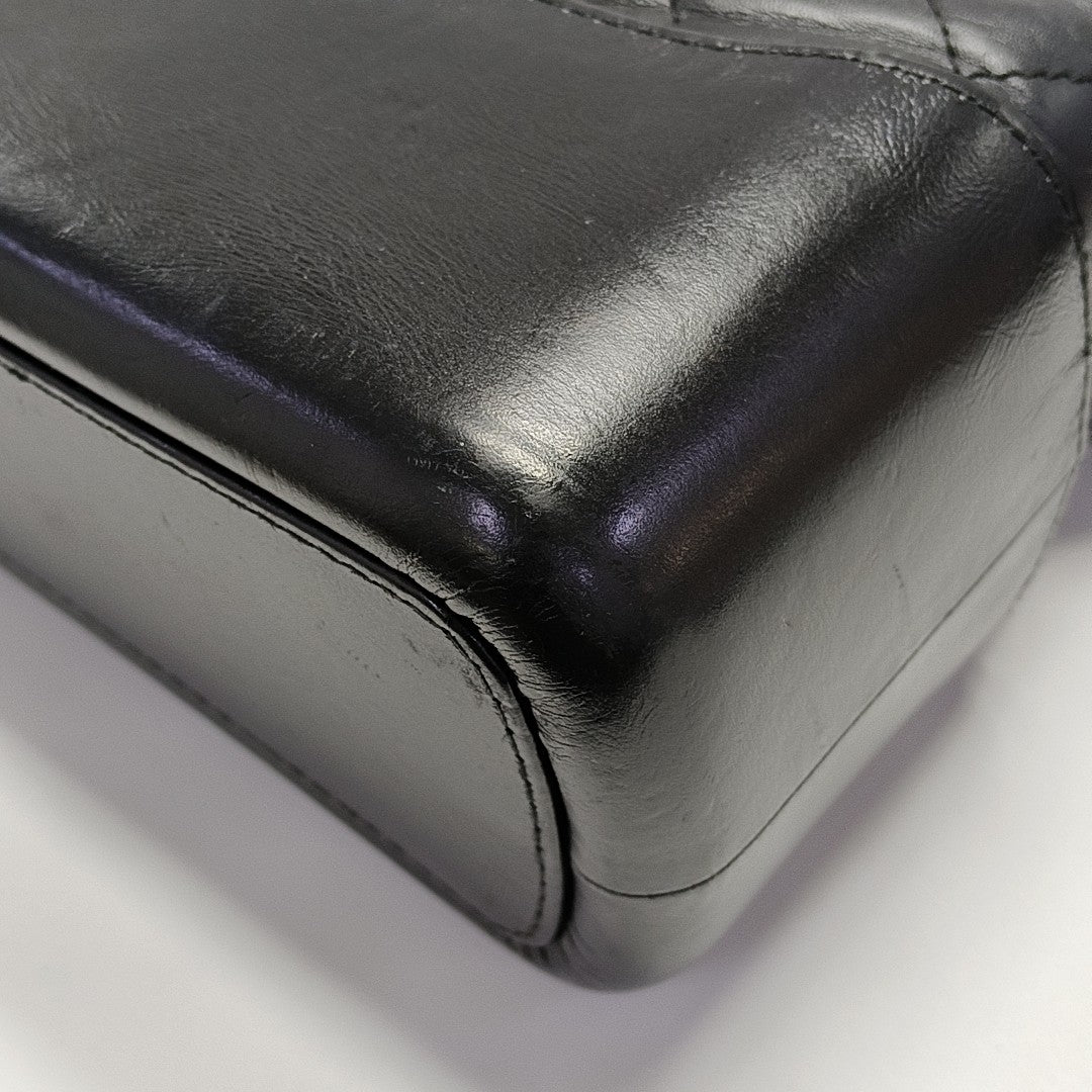 GABRIELLE Large Quilted Calfskin Black
