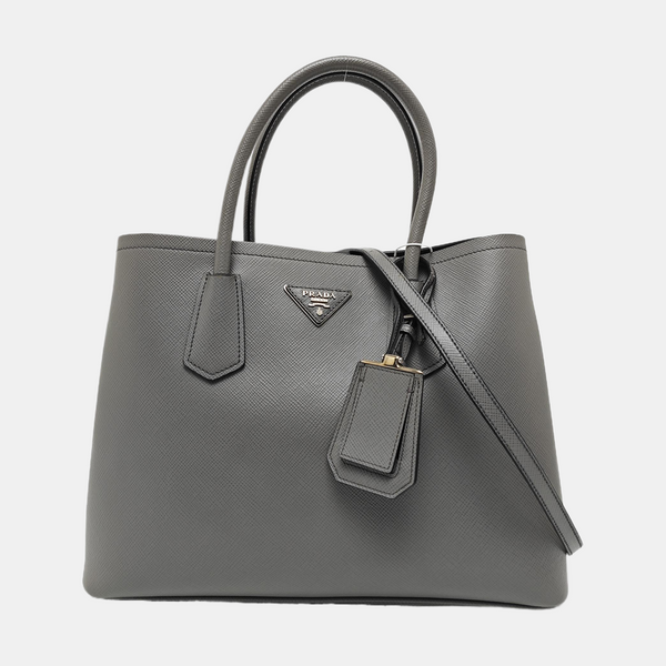 Double Medium Calfskin Gray