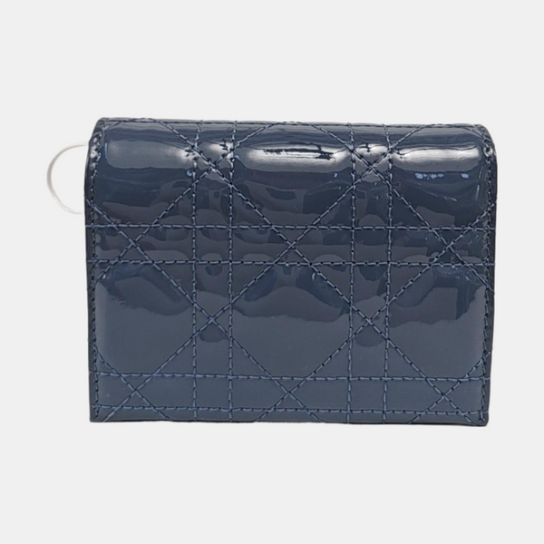Lady Dior Cannage Patent Leather Blue