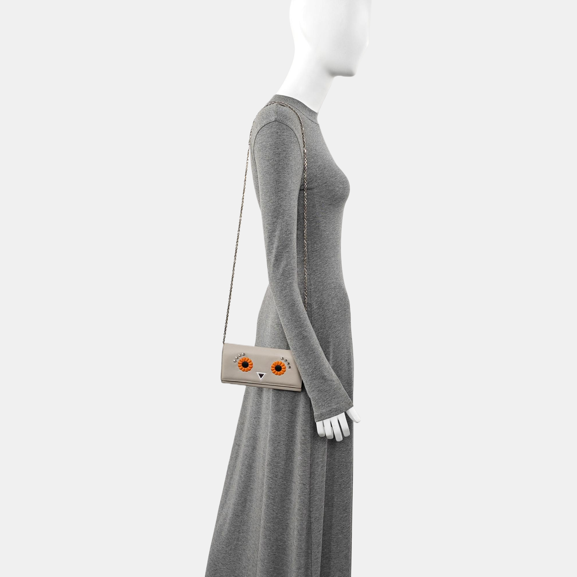 Calfskin Shoulder Bag Gray