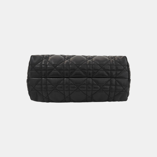 Jolie Top Handle Mini Cannage Lambskin Black