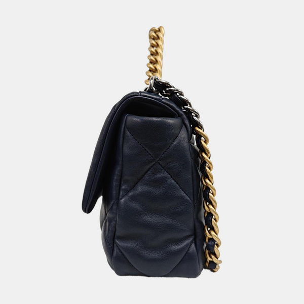 CHANEL 19 Small Quilted Lambskin Blue