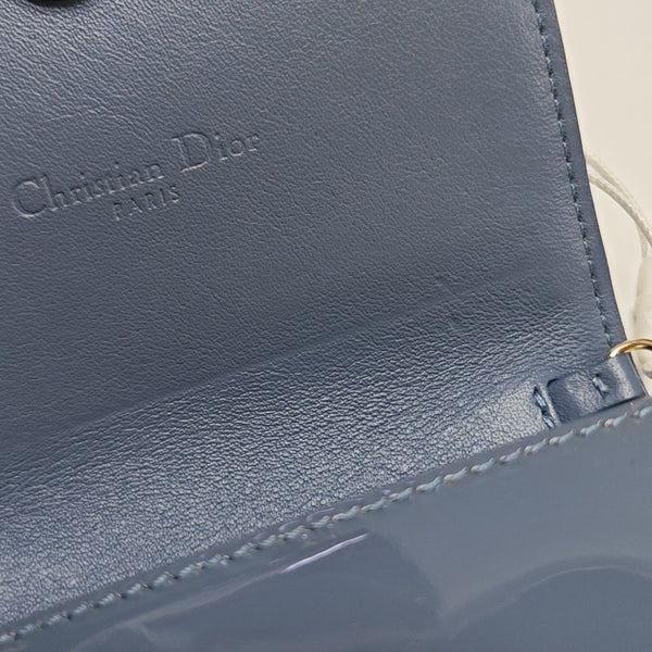Lady Dior Cannage Patent Leather Blue