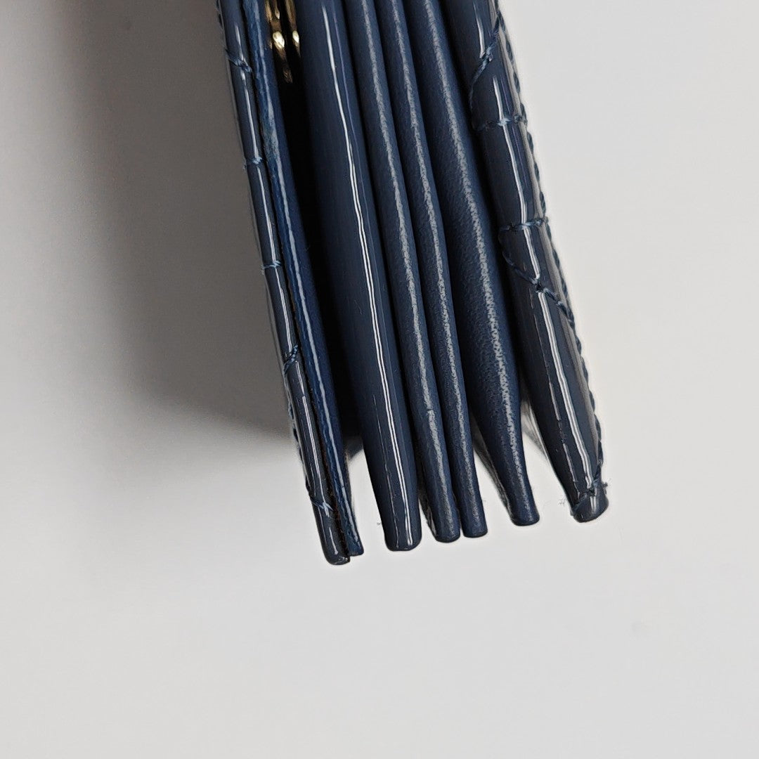 Lady Dior Cannage Patent Leather Blue
