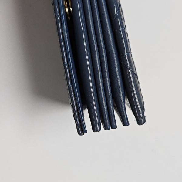 Lady Dior Cannage Patent Leather Blue