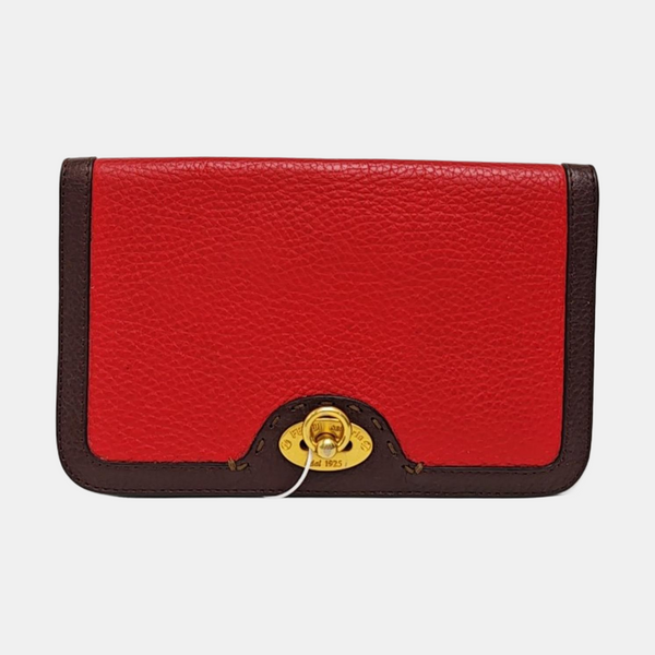 Calfskin Clutch Red