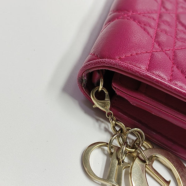 Lady Dior Small Cannage Lambskin Pink