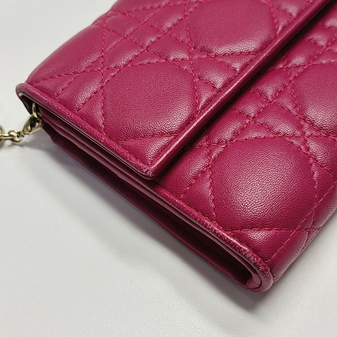 Lady Dior Small Cannage Lambskin Pink