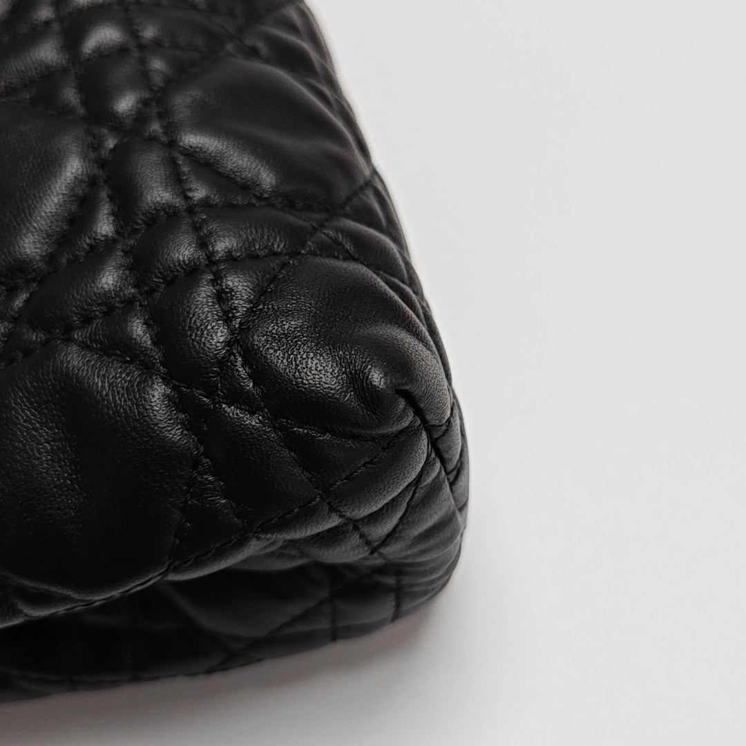 Jolie Top Handle Mini Cannage Lambskin Black