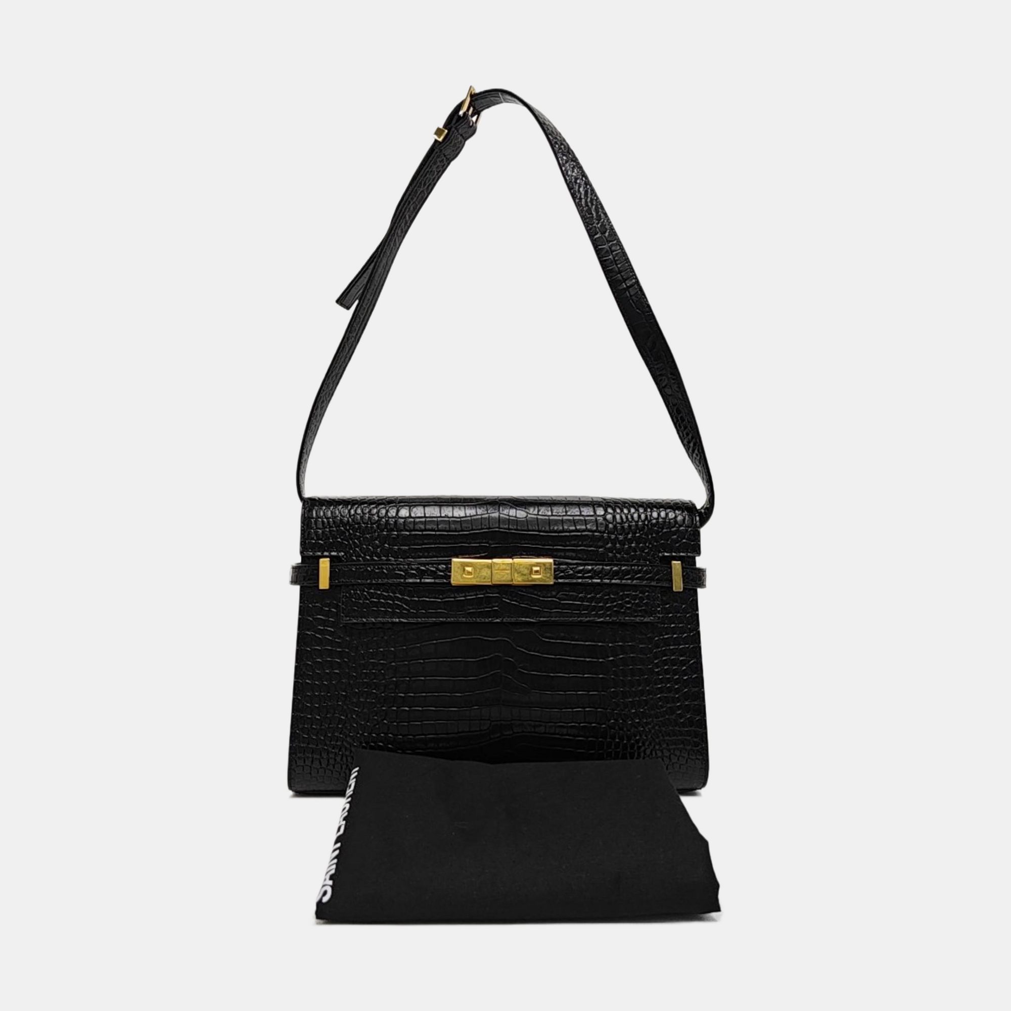 MANHATTAN Medium Calfskin Black