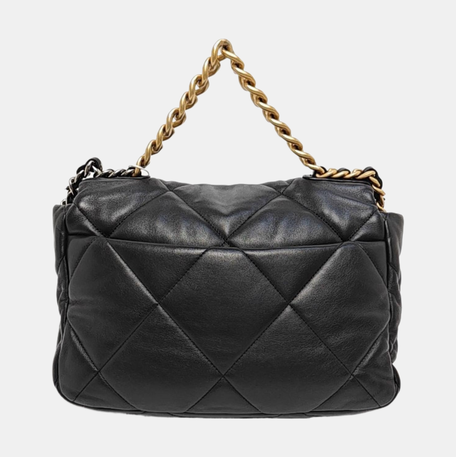 CHANEL 19 Large Quilted Lambskin Black