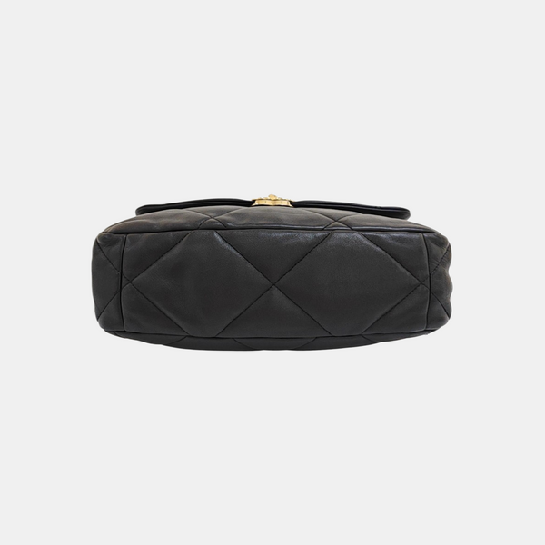 CHANEL 19 Large Quilted Lambskin Black