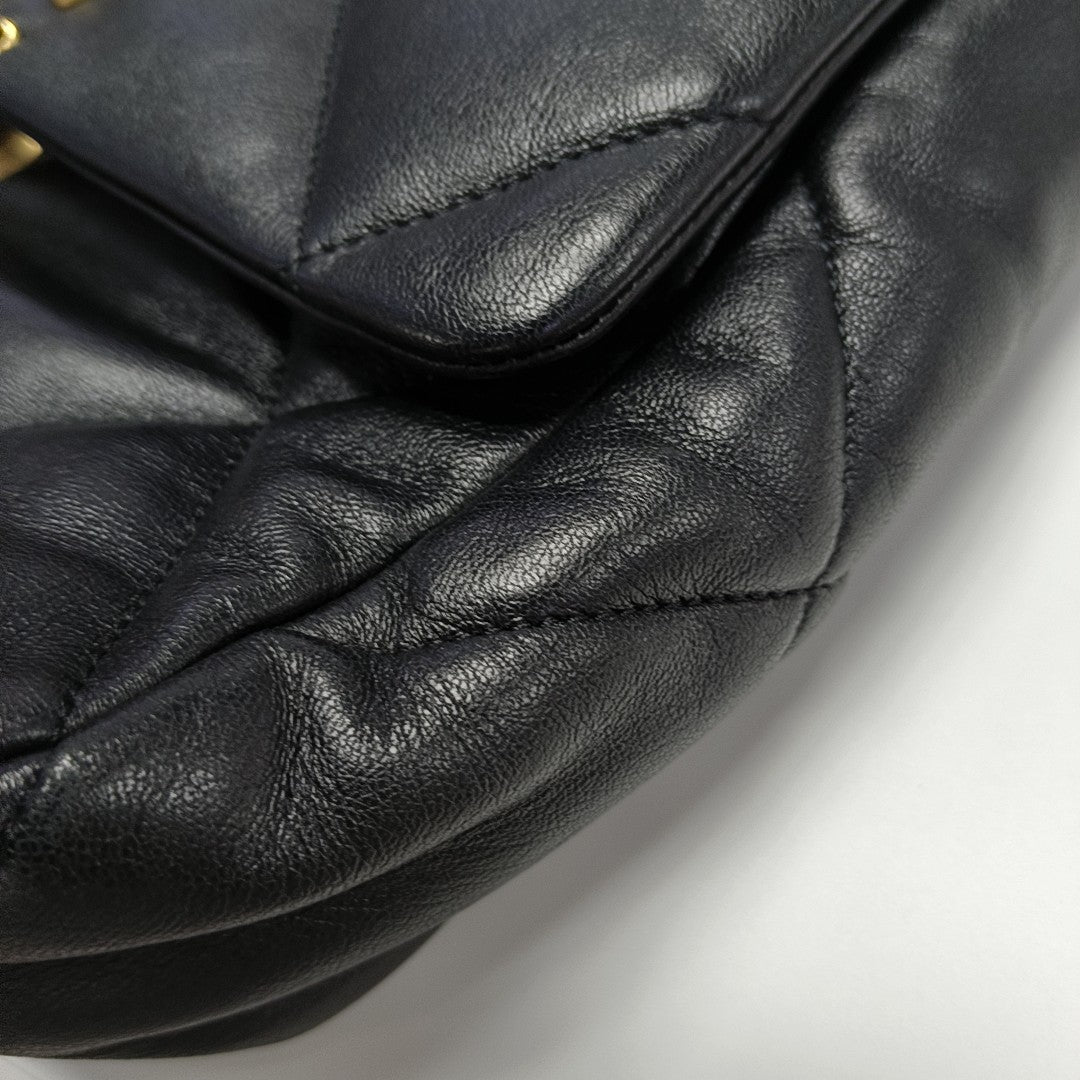 CHANEL 19 Large Quilted Lambskin Black