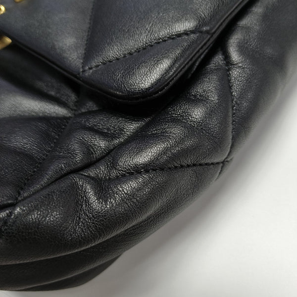 CHANEL 19 Large Quilted Lambskin Black